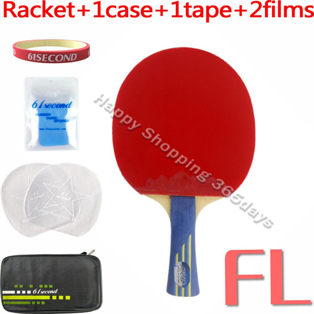 Original Pro Table Tennis Combo Racket Galaxy Yinhe Y-4 with Palio CJ8000 2-Side Loop and Kokutaku 007-II Long Shakehand FL: FL with F 1 case