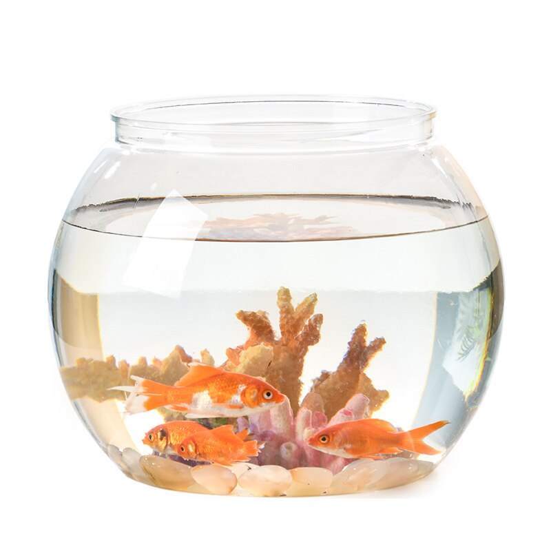 1PC PET fish tank transparent desk decoration fish bowl visible aquatic animal landscape goldfish habitat turtle tank