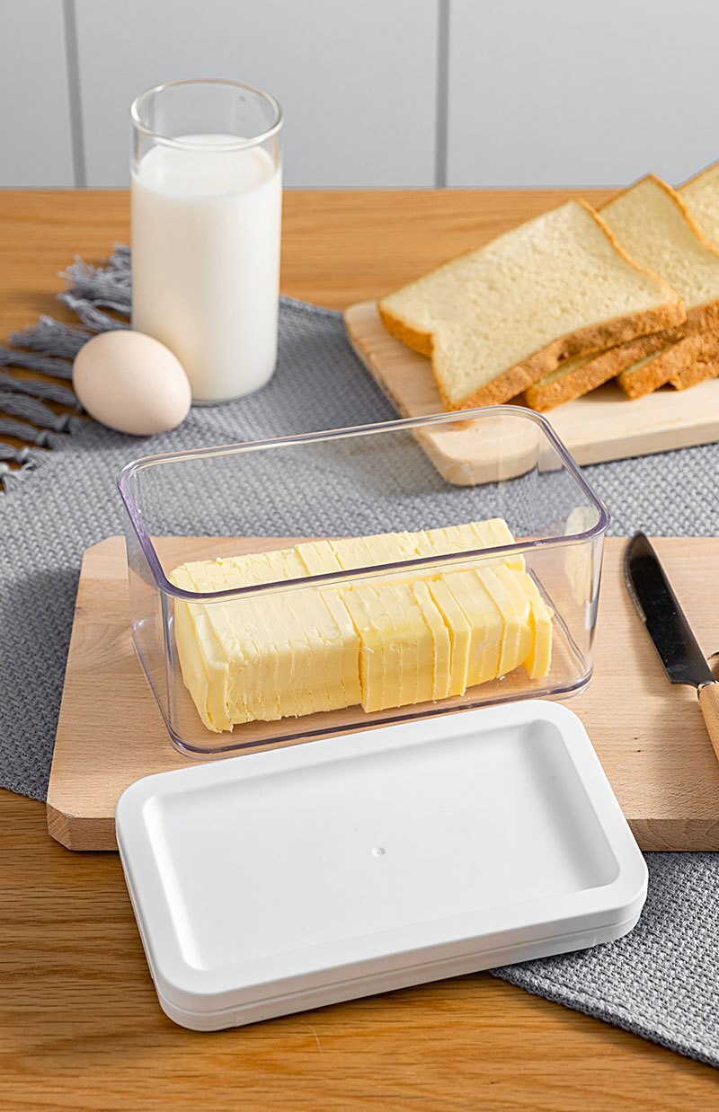 Boîte de stockage de beurre en plastique Transparent, conteneur serveur de coupe de fromage, garder le plateau de séparation séparateur de planche à fromage outils alimentaires