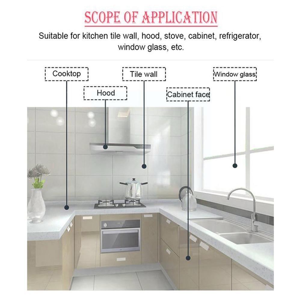 Protecteur mural Transparent brillant de cuisine, auto-amovible, adhésif résistant à l'huile, protection étanche contre les éclaboussures St Y6z0
