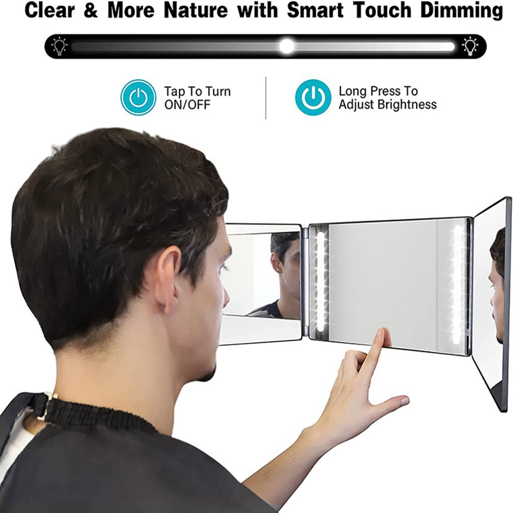 Verstelbare 3 Way Mirror Trifold Spiegel Zelf Kappers Spiegel Drievoudige Spiegel Haar Knippen En Styling Diy Kapsel tool
