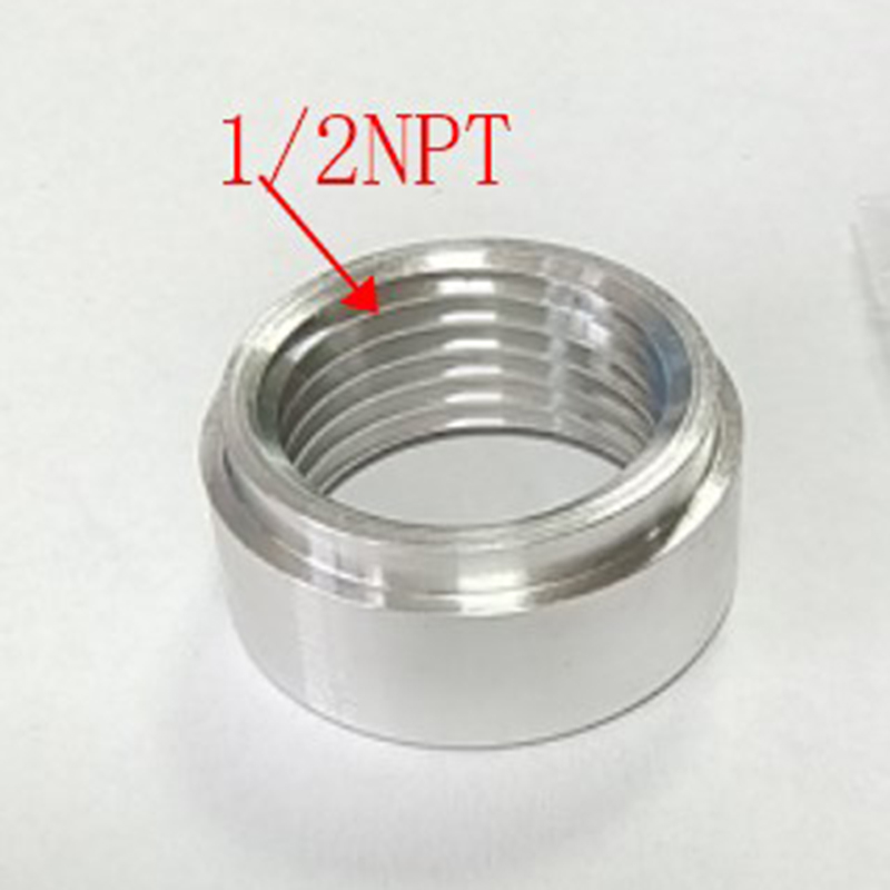 1/4NPT 1/2NPT 3/8NPT 1/8NPT 3/4NPT M16X1.5 M18X1.5 Female Aluminium Weld Nut Fitting Weld Round Bung: WHITE
