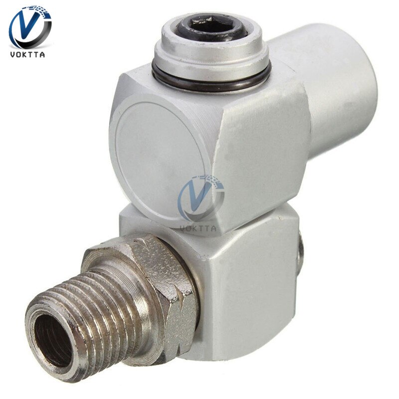 Universal 360 Rotating 1/4" BSP Air Hose Connector Adapter Flow Aluminum Tool Threaded Joint For All Kinds of Pneumatic Tools