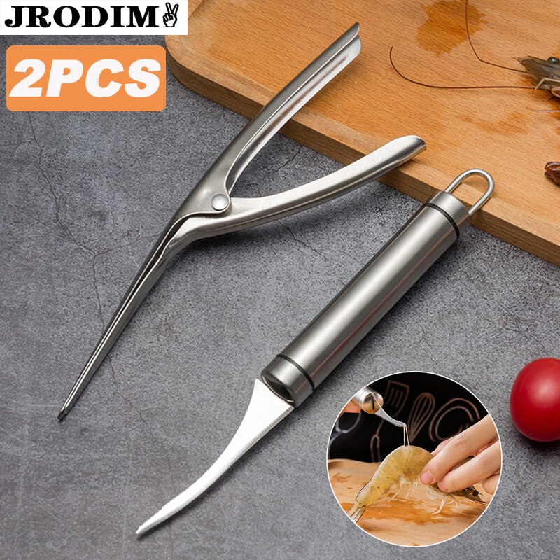 Stainless Steel Shrimp Lobster Cutter Peeling Knifes Shrimp Stripper Shrimp Line Shell Remover Seafood Tools Kitchen Accessories