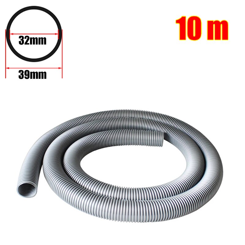 Inner 32 mm Household Vacuum Cleaner Thread Hose Straws Factory Bellows Vacuum Tube Soft flexible EVA Hose Pipe Replacement Part: Gray-10m
