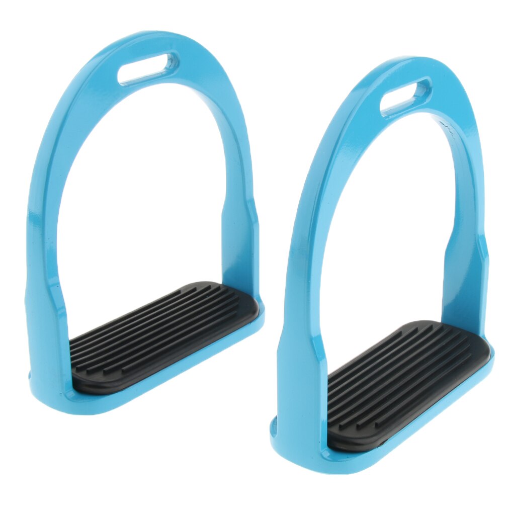 1 Pair of Horse Saddle English Stirrups Riding Flex Double Jointed Aluminum