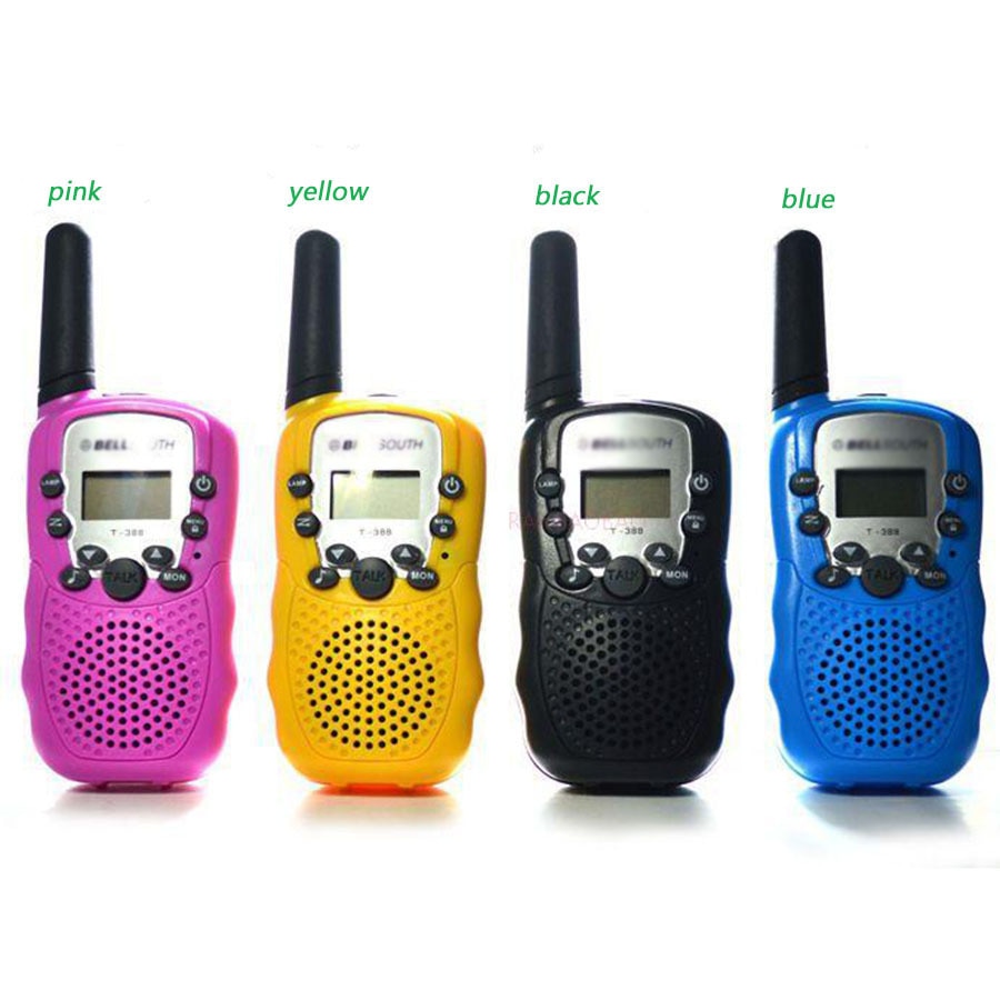 T-388 Dual 2pcs Adjustable Mini Portable LCD 5KM UHF VOX 2-Way Multi Channels Car Auto Radio Wireless Travel Walkie Talkie