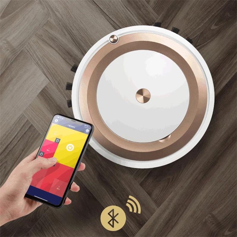 Automatische Mini Drie-In-een Vegen Robot Draadloze App Lui Huishouden Vegen, Dweilen En Zuig Veegmachine