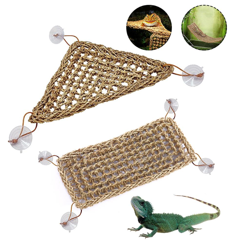 Reptiel Zeewier Matten Hangmat Terrarium Decoratie Voor Lounger Kleine Hermit Krabben Gekko Bed Vogels Huisdieren Hagedis Accessoires