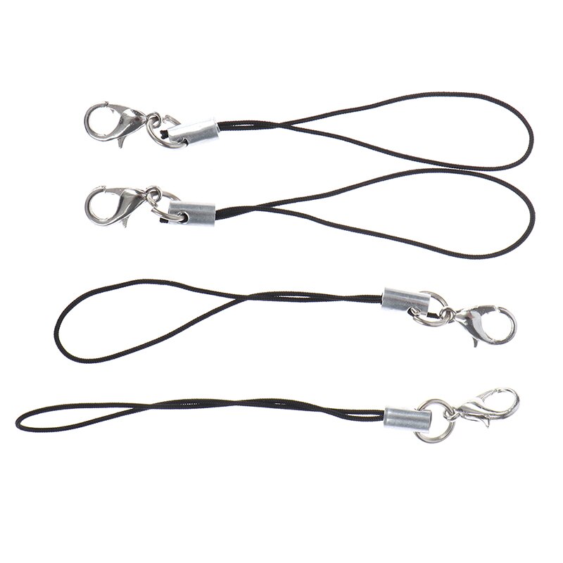 10Pcs Lanyard Sleutelhanger Voor Usb Flash Drive Riem String Zwart Kreeft Gesp Touw Mobiele Telefoon Keten