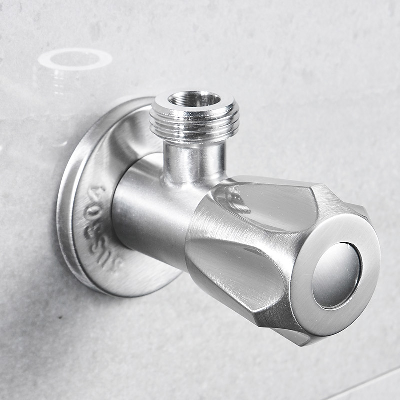 Single Cold Water Triangle Valve USU304 Stainless Steel Filling Valves Ceramic Spool Angle Valve For Toilet kitchen SJF-08-1
