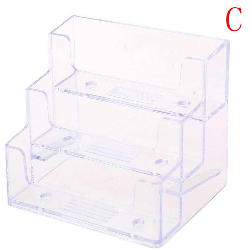 Bureaublad kantoor visitekaartjeshouder, transparant acryl toonbank displaystandaard, bureau accessoires: C
