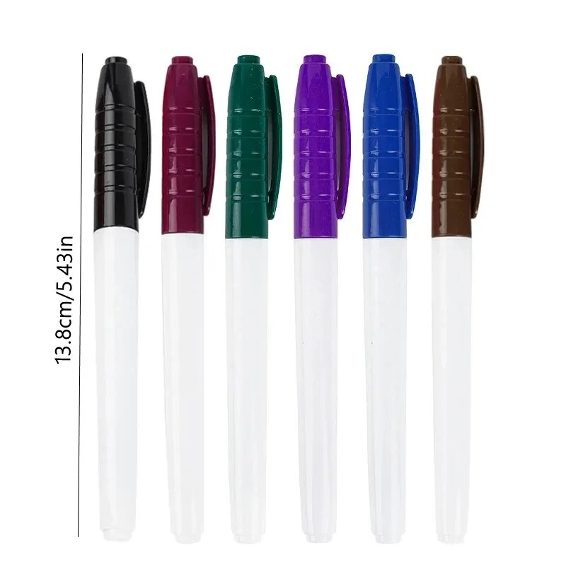 12 Kleuren/set Ultra Fijne Tip, 0.5mm Droog Wissen Markers Uitwisbare Whiteboard Markers voor School, kantoor, Planning White Board Marker