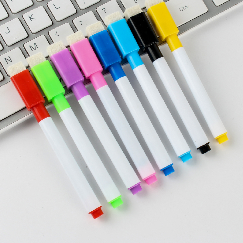 12 Whiteboard Marker Stifte (versch. Farben) – Abwischbar Für Whiteboards, Glas & Kunststoff