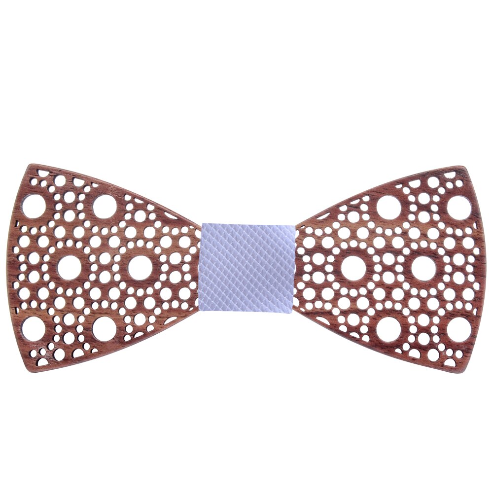 Slank 100%  træ butterfly prik hule careved hals bånd til mænd bryllup rød bule plaid formel træ bowtie tilbehør krave: 01