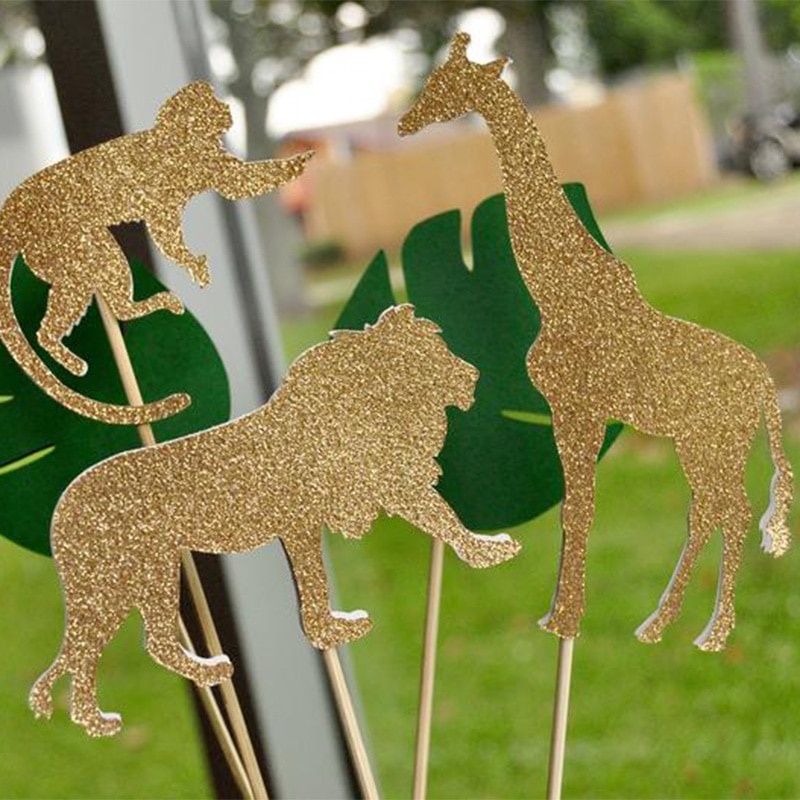 Décoration pour fête prénatale Safari Jungle, décoration pour fête prénatale sauvage, centre de table, pour fête prénatale, sac bonbons