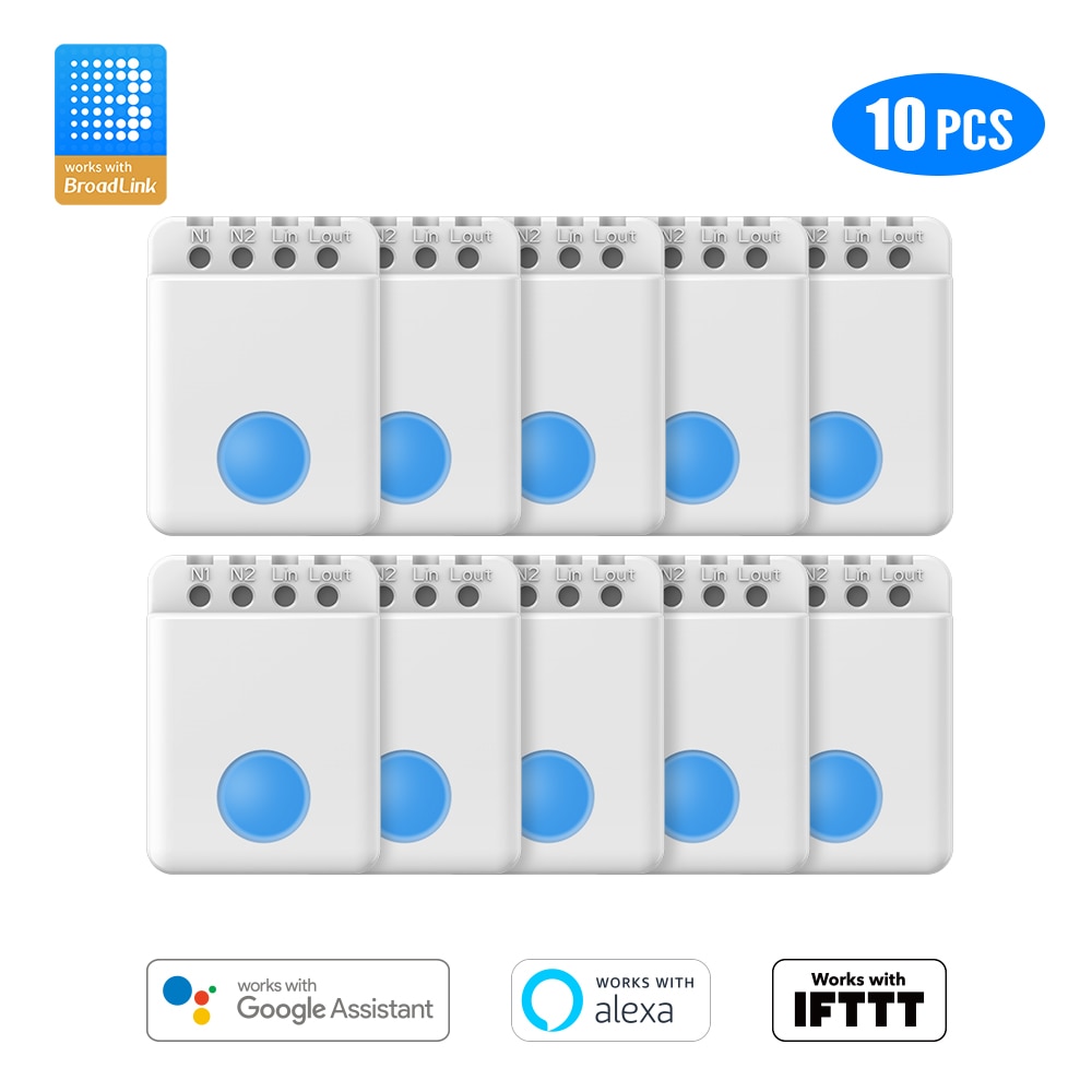 1/2/3/4/5/6/8/10-Pack Broadlink Bestcon MCB1 Wifi Schakelaar smart Afstandsbediening Lichtschakelaar Werkt Met Google Thuis En Alexa