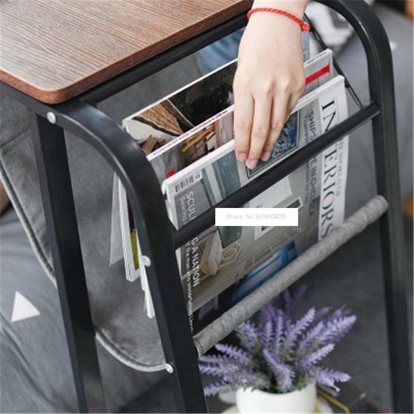Multipurpose Mobile Computer Table Living Room Removable Sofa Side Table Portable Bed Table Desk with Storage Holders