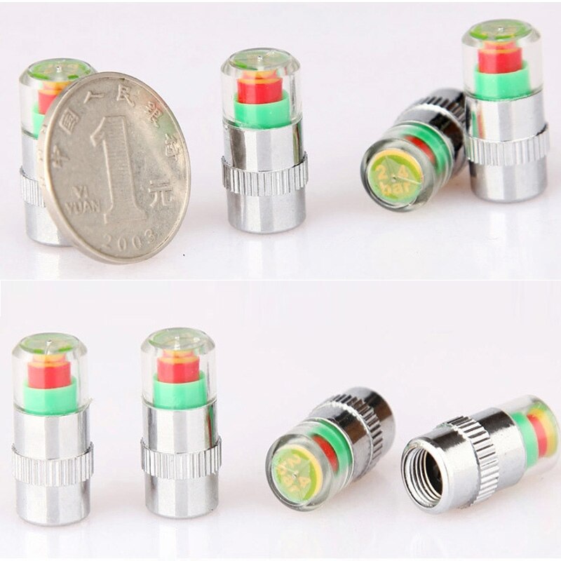 Universal 2.4Bar 30 PSI Motorcycle Car Auto Tire Pressure Monitor Valve Stem Caps Sensor Indicator Eye Alert Diagnostic Tools