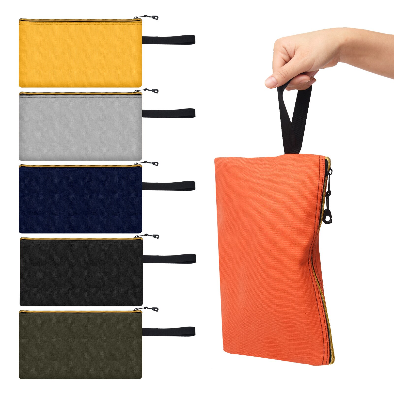 Large Capacity Heavy Duty Multi Purpose Home Storage Pouch Universal Tool Bag Durable Canvas Travel Organizer Zipper Closure