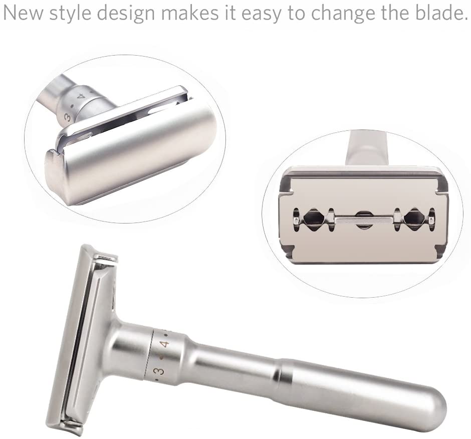 Men's Razor 5-Layer Razor Box Shaving Razor Blade Straight Razor Blade Shaving Beard Box Men's Face Replaceable Head