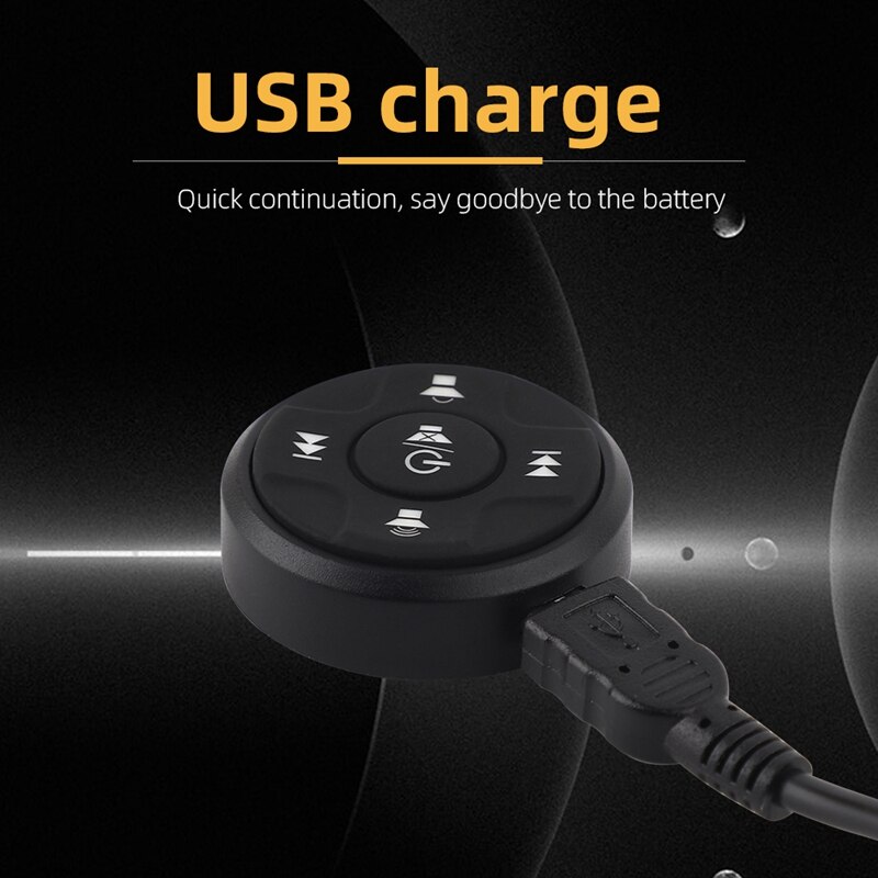 12V Universal Wireless Car Steering Wheel 10 Button Bluetooth Remote Controller Round for Stereo DVD GPS Player