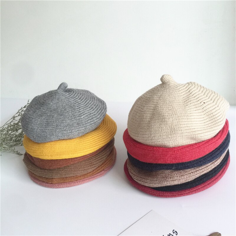 Chapéu do bebê beret 48-52 cm, crochê, malha, chapéu, bebê, bonnet, menina, menino, adereços de fotografia nib97261