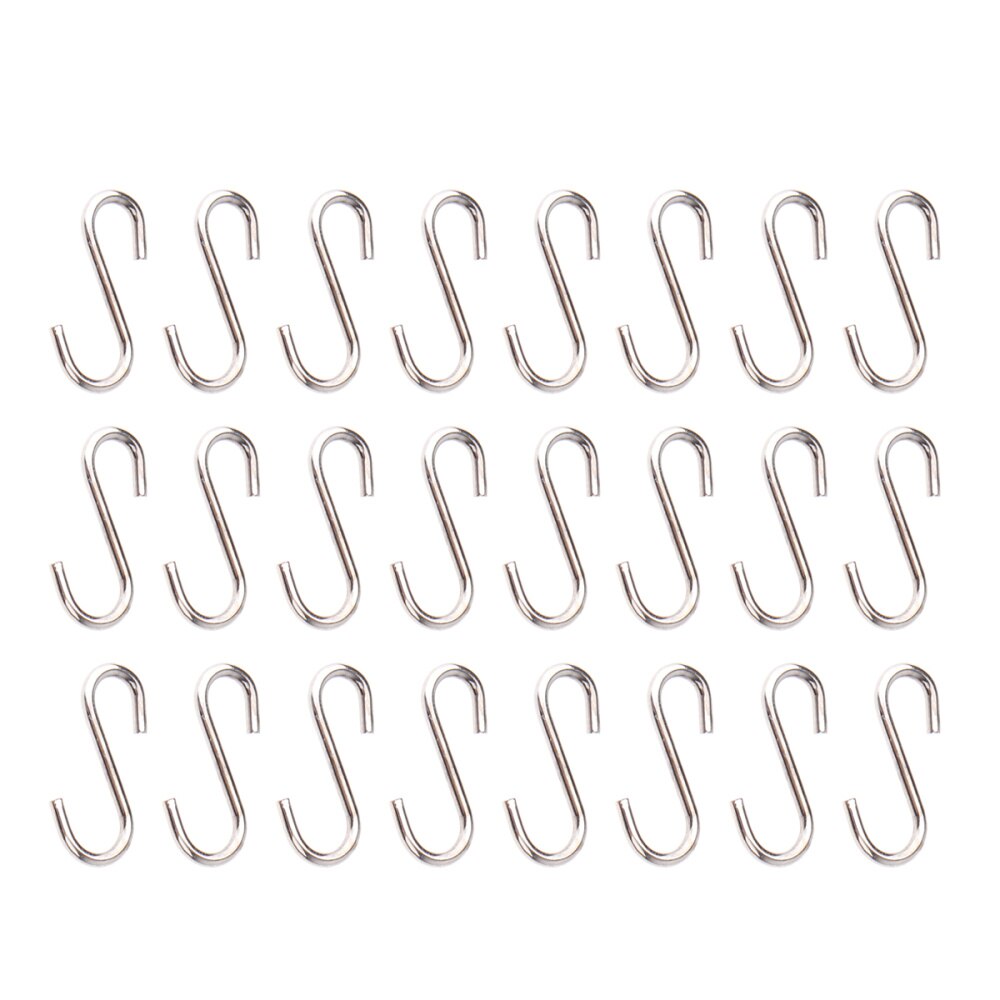 100 stk diy mini s-formede kroge robuste s-formede kroge rustfrit stål s-formede bøjler metal diy smykker tilbehør m