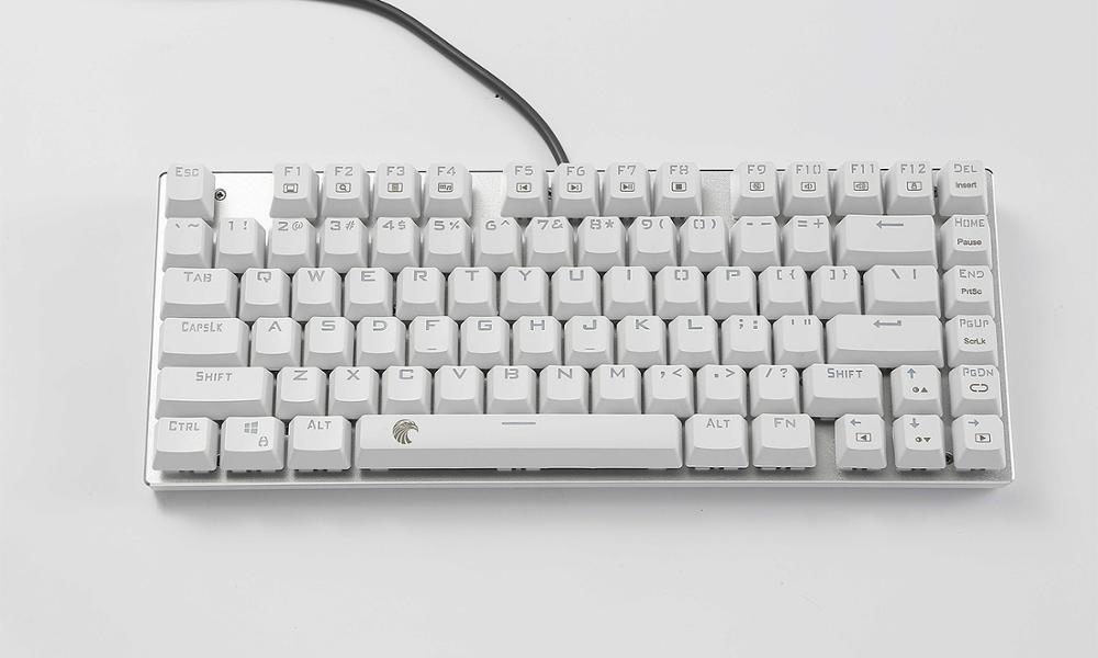 Z88 RGB Backlit Small Mechanical Keyboard Outemu Switches Tenkeyless No Number Pad 81 Keys Mini Gaming Keyboard for Typist Gamer: White / Outemu Red