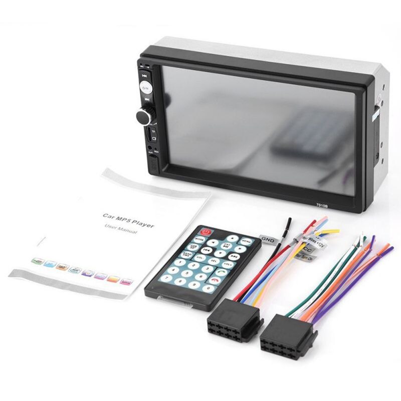 2 din autoradio met stereo, 7010b multimediaspeler, 7 inch hd,  mp5 -touch sn, digitaal display, bluetooth, usb, fm-autoradio
