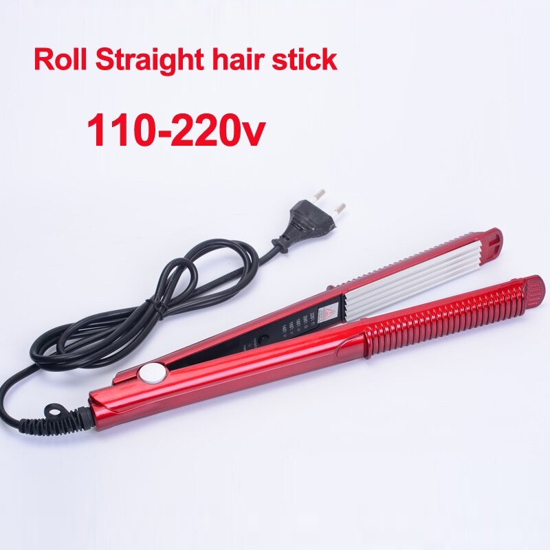 Fast Heating Hair Straightener 2-in1 curling straightening Iron hair roll straight hair hairdressing perm tool