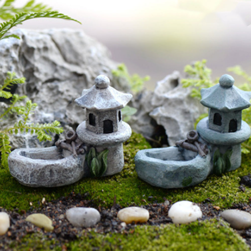 Harpiks have miniature håndværk gårdhave landskab smukt legetøj græsplæne gør-det-selv figurer naturtro bonsai mikro landskab have mini