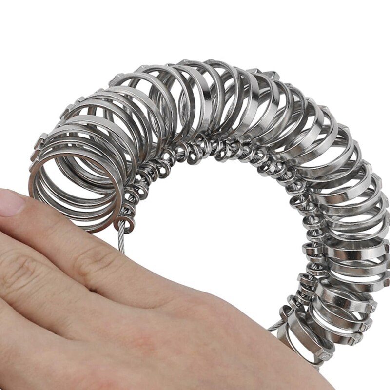 0-13 Ring Sizer Measuring Tool Set Metal Ring Sizers Metal Ring Gauges Finger Sizer & Ring Mandrel