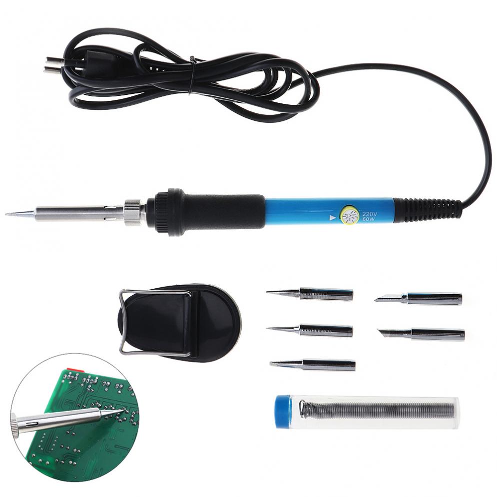 Electric Soldering Irons Electric Soldering Iron 220V 60W Welding Solder Rework Station Heat Repair Tool