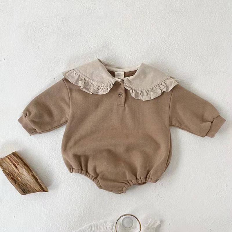 Koodykids Frühling Baby Mädchen Jungen Vintage Polka Dot Bodys Kleinkind Langarm Overall Mädchen Kleidung Baumwolle Kleidung Herbst: color 1 / 9m