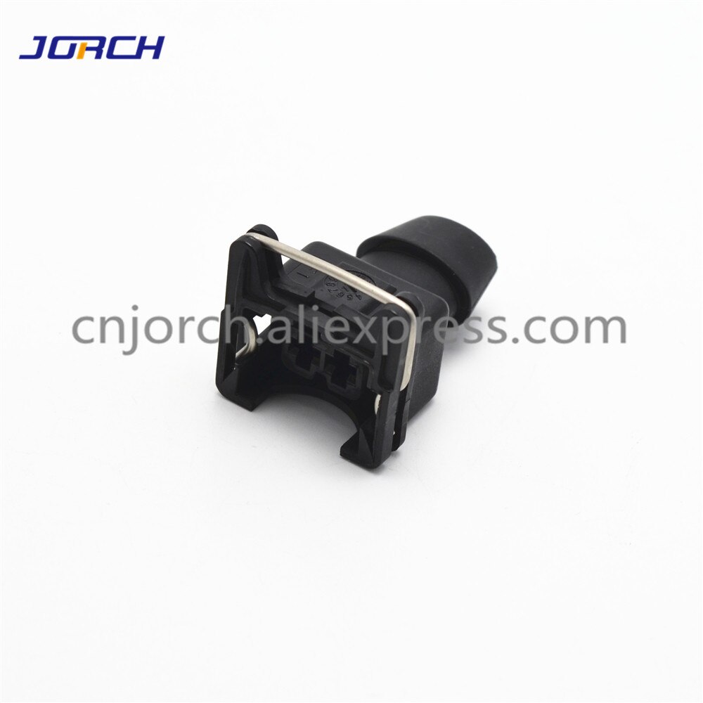 1 Set 2 Pin Amp Tyco Brandstofinjector Connector Waterdicht Junior Power (Mini Timer) plug Met Rubber Boot Voor Auto 'S: 1pcs connector