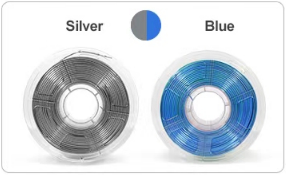 Filamento di seta PLA a dovuto colori 1kg fascio da 1.75mm, filamento a doppio colore, filamento 3D di coestrusione, cambio colore PLA di seta ogni pollice: Lanvender