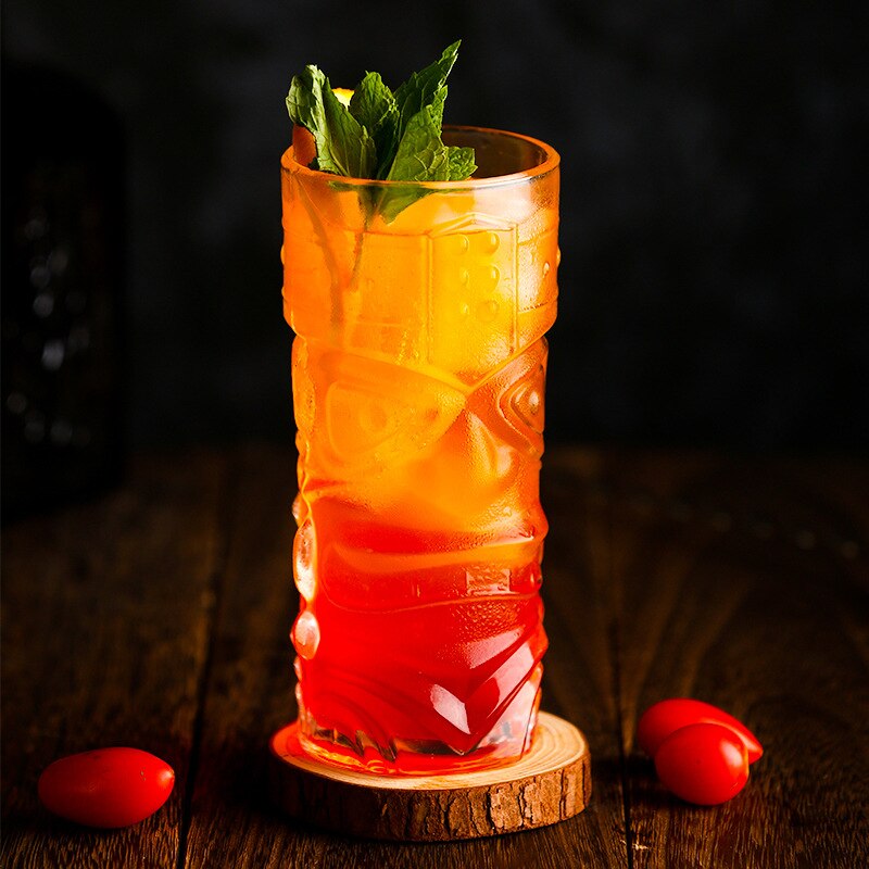Creatieve Tiki Mok Voor Cocktail Thee Melk Koffie Mok Bier Mokken Reizen Wijn Koffie Cup Whisky Brandy Cocktail Mokken clear Tu