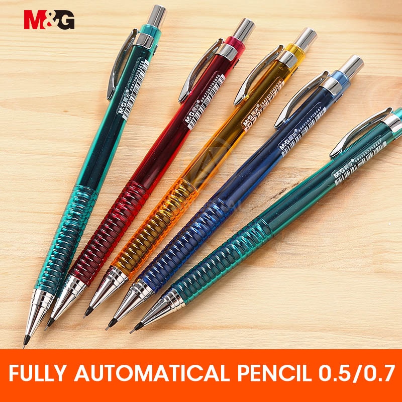 Andstal Fully Automatic Mechanical Pencil "NO NEED TO PUSH BUTTON" 0.5mm 0.7mm M&amp;G Plastic Auto Pencils Cute Kawaii For School