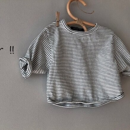 Ins Baby – vêtements printemps et automne pour enfants garçons et filles, combinaisons en Denim à bretelles, T-Shirt en coton rayé