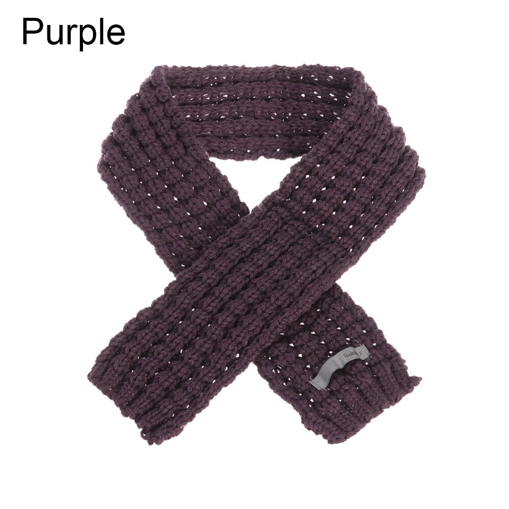 Winter warme babysjaals zachte comfortabele kindersjaals jongens meisjes halsslabbetjes kinderen gebreide kraaglus halsdoek accessoires: Paars
