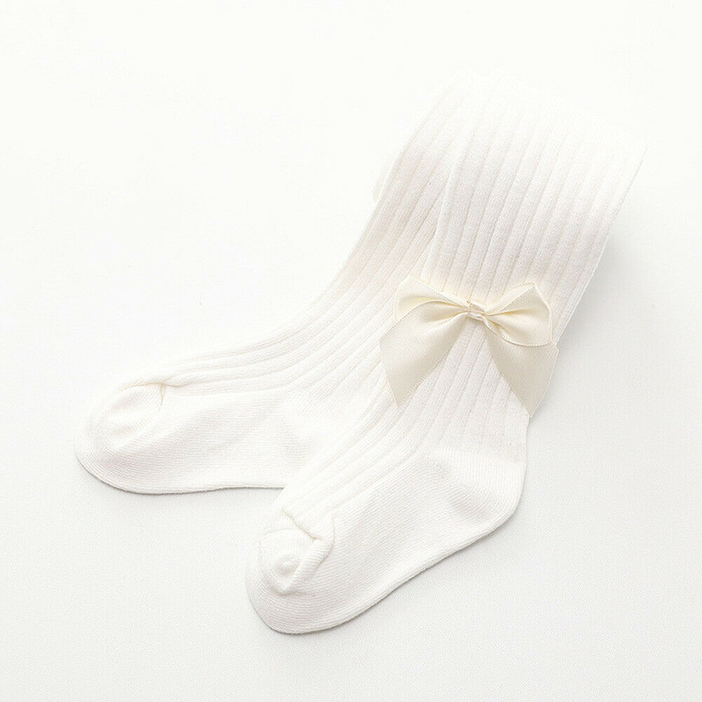 Panty Panty Kousen Warme Katoen Effen voor Baby Meisjes Peuter Kids: WHITE / 29M