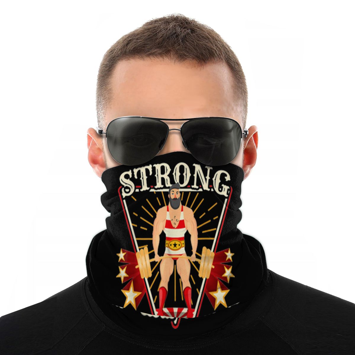 Funny Deadlift Vintage Circus Strongman Costume Colour Animal Top Science Top Cheap Price Dj Scarves Bandana: Default Title