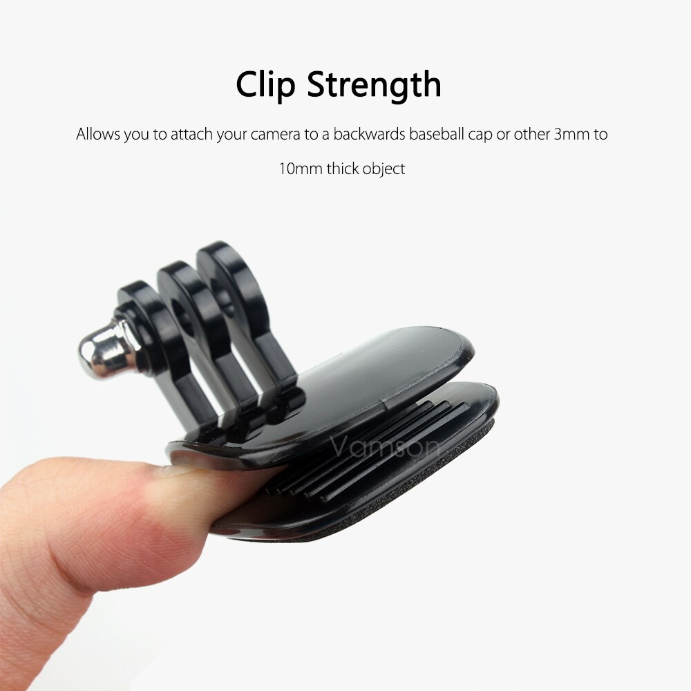 Vamson Voor Go Pro Accessoires Reizen Hoofd Hoed Riem Quick Clip Clamp Voor Gopro Hero 8 7 6 5 4 3 + Voor Yi 4K Voor Sjcam VP511