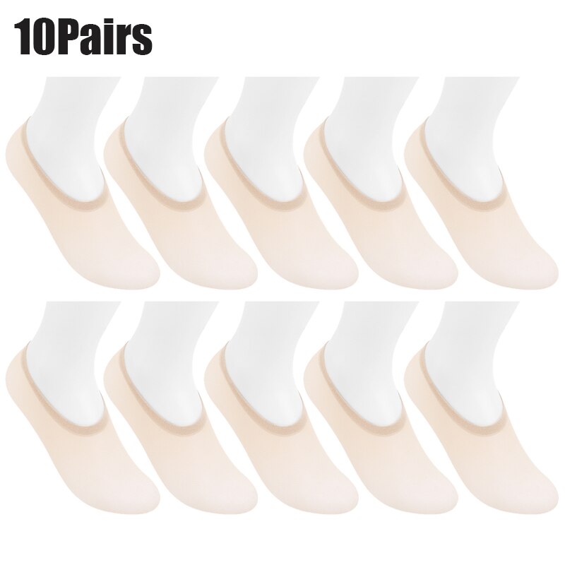 10 Pairs/Lot Women Sock Slippers Invisible Socks Women Footsies Shoe No Show Socks for Women Girls Summer Socks: 10 Pairs Light Skin