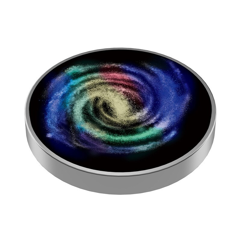 Metal Fidget Toys Adult Desktop Stress Relief Metal Bauble Aluminum Galaxy Star Toy Kinetic Round Spinner Anti Stress Toy: black