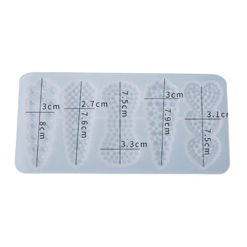 DIY przezroczysta żywica epoksydowa żywica formy spinki do włosów Barrette rzemiosło odlewania silikonowe formy N1HE: 8