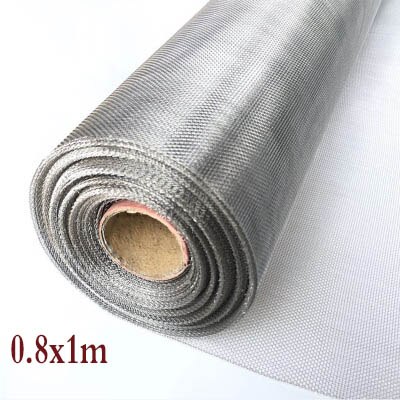 Pantallas de malla de alambre de acero inoxidable 304 de estilo más denso, rejilla densa antimosquitos, red para ventanas, malla metálica protectora contra incendios.: 0.8x1m