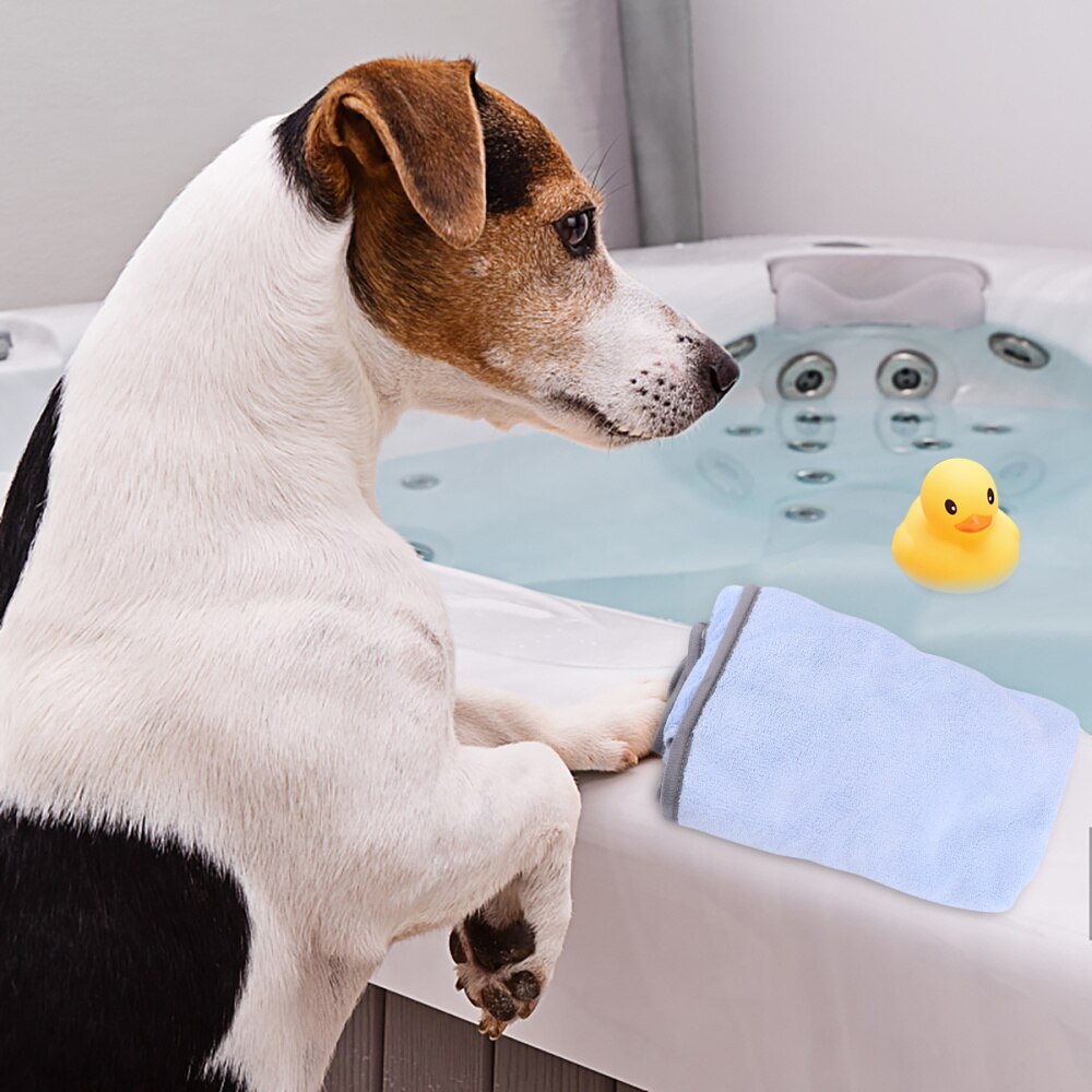 Soft Pet Towel - Super Absorbent Quick Drying Bathrobe for Dogs & Cats