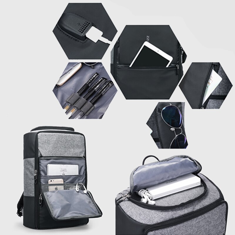 Men 17 Inch Laptop Backpack Anti Theft With USB 15.6 Notebook Male Business Travel Bagpack Bag College School Backpacks